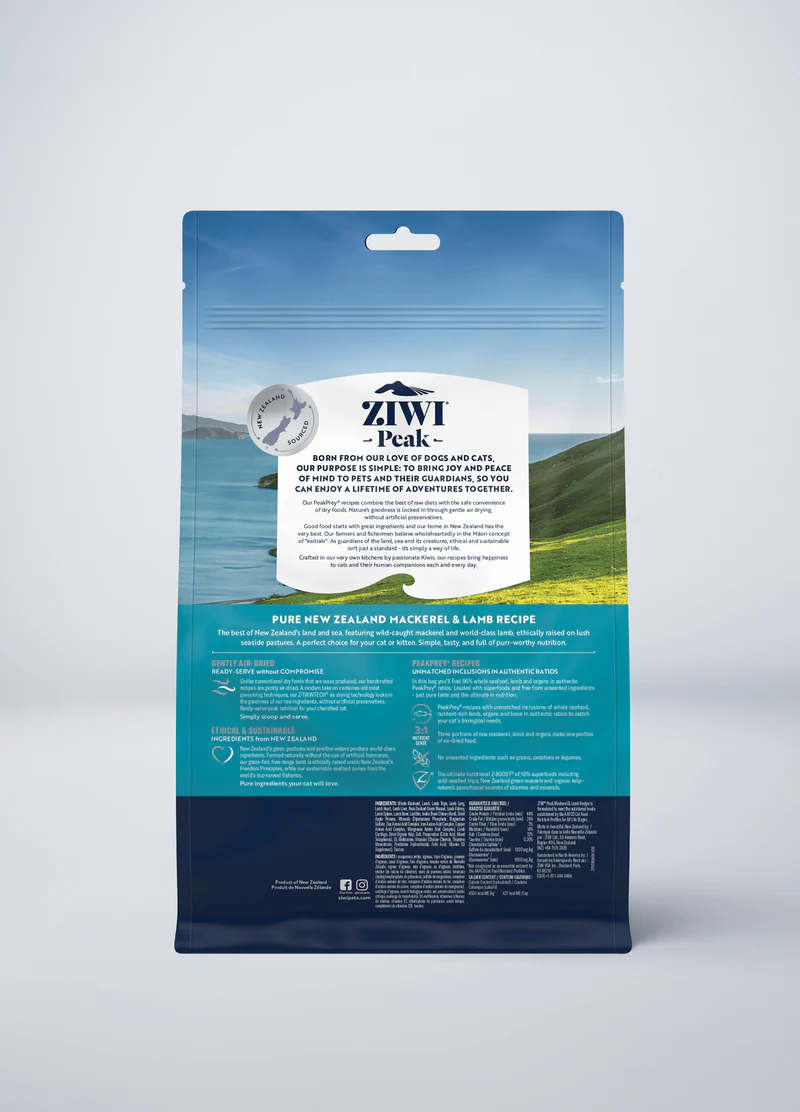 Ziwi Peak Air Dried Cat Food Mackerel & Lamb Recipe 1Kg - Image 2