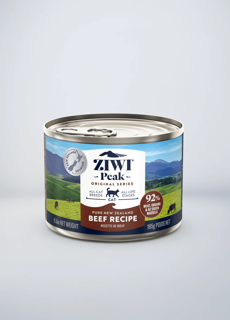 Ziwi Peak Canned Cat Food beef Recipe 185g